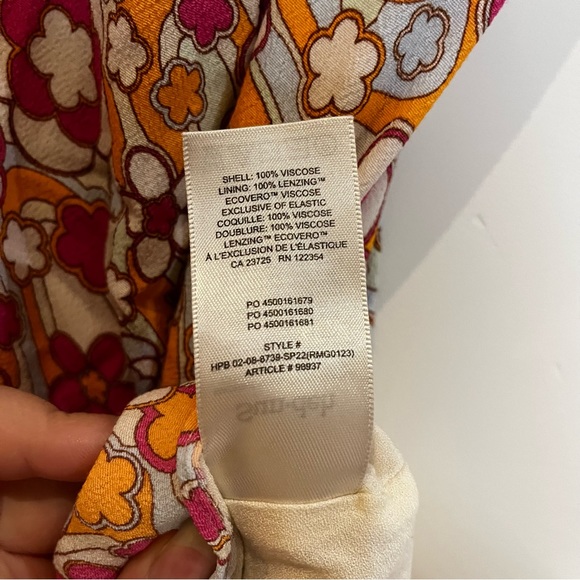 Aritzia, Sun Deh white, pink and orange dress with flower print - Picture 8 of 8